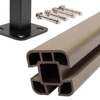Slatted Composite Fence Panel Set (Soft Ground)
