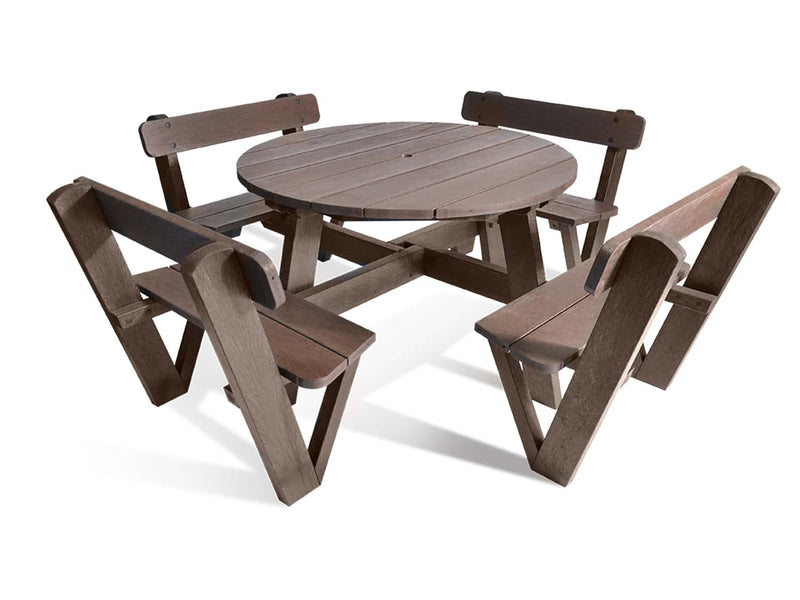 Round Backrest Picnic Table