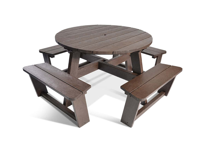 Round Backless Picnic Table