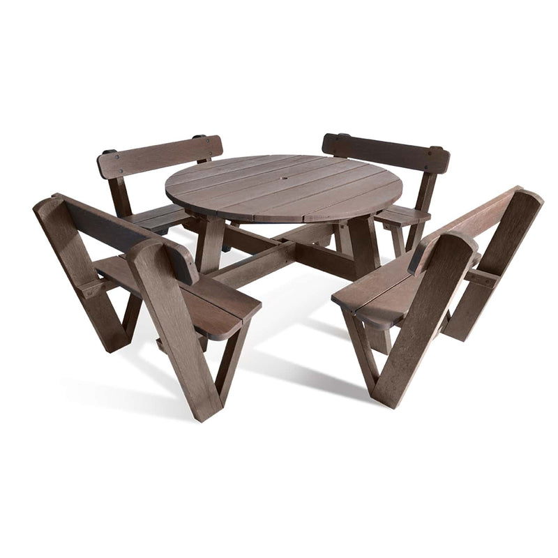 Round Backrest Picnic Table