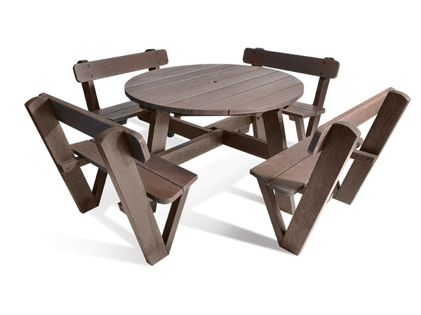 Round Backrest Picnic Table