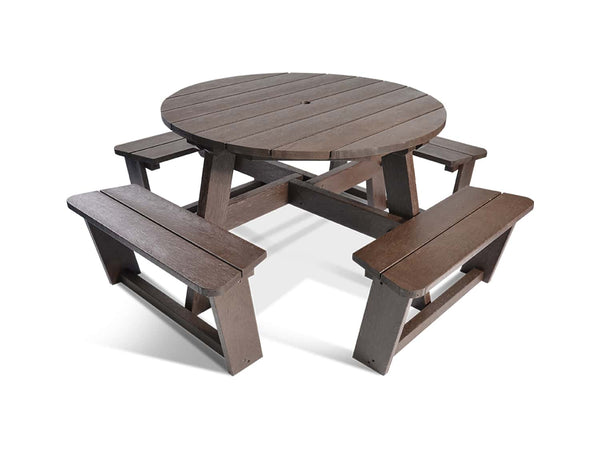 Round Backless Picnic Table