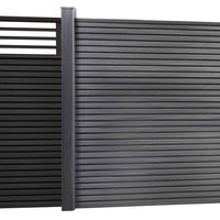 Slatted Composite Fence Panel Set (Hard Ground)